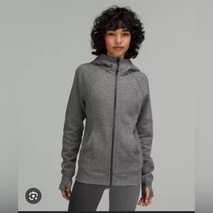 lululemon athletica Heather Gray Full-Zip Hooded Sweatshirt
